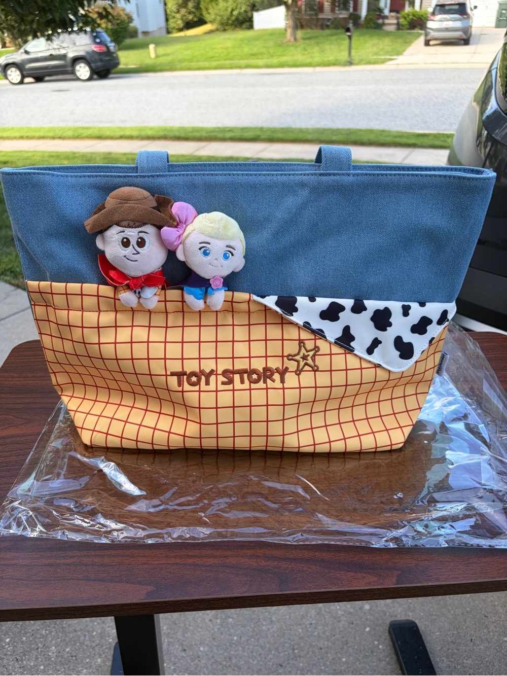 Disney Pixar Toy Story 5 Woody & Bo Peep Potdemiel Shoulder Tote Bag NWT